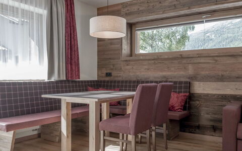 Sölden 751: Room, Furniture, Interior Design, Property, Table, Dining Room, Building, Ceiling, Floor, House