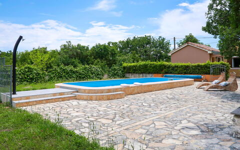 Ana: Swimming Pool, Composite Material, Leisure, Shade, Flagstone, Backyard, Garden, Resort, Outdoor Furniture, Landscaping