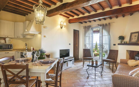 Appartamento Ginepro - Borgo in Chianni: Property, Building, Room, Interior Design, Furniture, Ceiling, House, Real Estate, Beam, Home