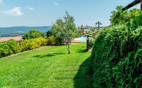 Appartamento Ginepro - Borgo in Chianni: Green, Vegetation, Grass, Tree, Shrub, Natural Landscape, Lawn, Sky, Garden, Plant