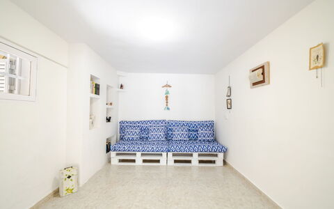 Cala Santanyí Beach House Jm: Room, Property, Blue, Furniture, Floor, Interior Design, Ceiling, Building, Bed, Wall
