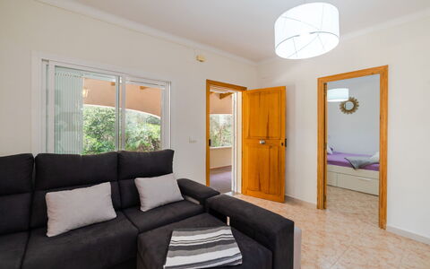 Cala Santanyí Beach House Jm: Furniture, Property, Couch, Comfort, Wood, Door, Interior Design, Floor, Flooring, Shade