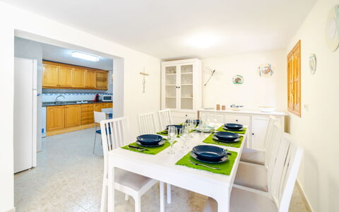 Cala Santanyí Beach House Jm: Furniture, Table, Building, Wood, Chair, Flooring, House, Shelving, Cabinetry, Floor