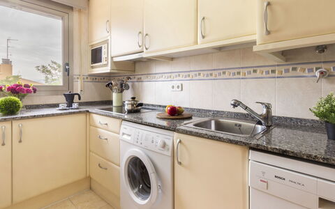Mas de Clariana: Property, Countertop, Room, Kitchen, Cabinetry, Major Appliance, Furniture, Building, Interior Design, House
