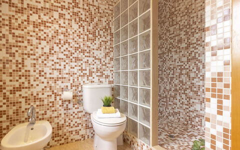 Cap Roig: Tile, Bathroom, Property, Room, Wall, Interior Design, Ceramic, Real Estate, Floor, Wallpaper