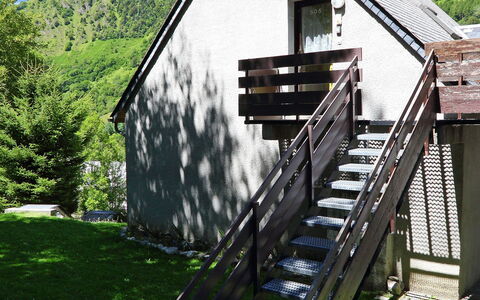 Les Marmottes: House, Stairs, Property, Architecture, Building, Cottage, Tree, Home, Handrail, Grass