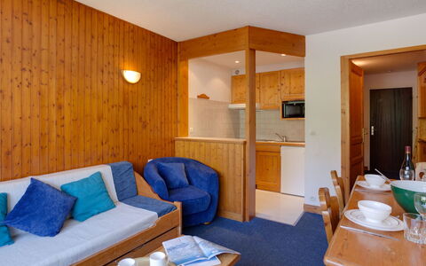 Tignes 336: Room, Furniture, Property, Bed, Building, Bedroom, Suite, Interior Design, Comfort, House