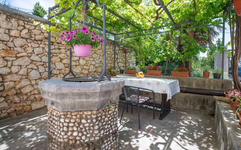 Crikvenica Jadranovo 166: Plant, Property, Building, Leaf, Nature, Table, Outdoor Furniture, Tree, Architecture, Interior Design