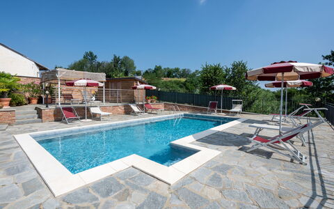 Bricco delle Rondini: Water, Plant, Sky, Swimming Pool, Building, Azure, Chair, Outdoor Furniture, Shade, House