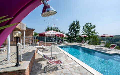 Bricco delle Rondini: Water, Sky, Property, Plant, Swimming Pool, Building, Tree, Shade, Outdoor Furniture, Leisure