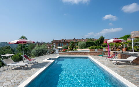 Bricco delle Rondini: Water, Sky, Property, Plant, Cloud, Swimming Pool, Azure, Building, Chair, Outdoor Furniture