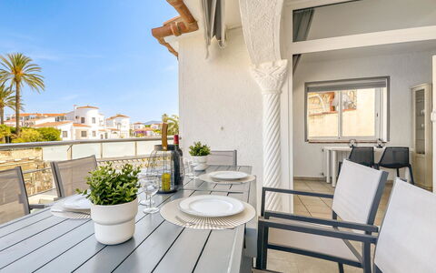 Sunset: Plant, Furniture, Table, Azure, Building, Sky, Flowerpot, Chair, Wood, Interior Design