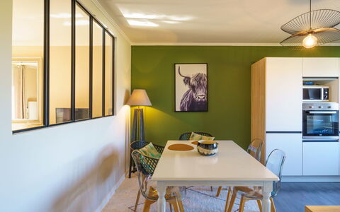Ty Ael: Furniture, Property, Table, Lighting, Interior Design, Wood, Yellow, Paint, Flooring, Cabinetry
