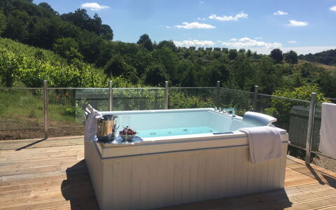 Villa Lavinia: Swimming Pool, Property, Jacuzzi, Leisure, Jacuzzi, House, Sky, Real Estate, Tree, Home