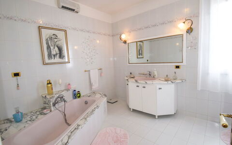 White Pool: Bathroom, Room, Property, Interior Design, Building, Bathtub, Real Estate, Furniture, Floor, House