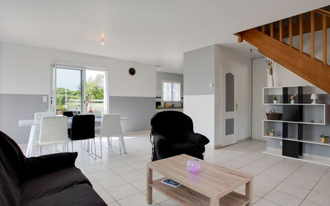 Maison de Kerfilly: Room, Property, Living Room, Furniture, Interior Design, Building, House, Floor, Ceiling, Table