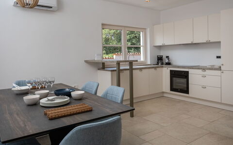 Flori: Room, Property, Furniture, Countertop, Kitchen, Interior Design, Building, Cabinetry, Floor, Real Estate