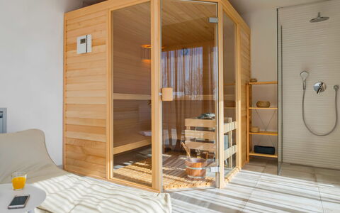 A.r.t.: Room, Furniture, Sauna, Bed, Bedroom, Architecture, Interior Design, Building, Door, House