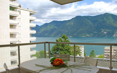 Apt. Lugano Majestic Panorama: Property, Balcony, Room, Building, House, Interior Design, Apartment, Real Estate, Home, Architecture