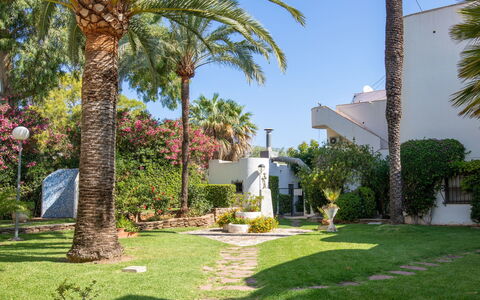 Albaranas: Plant, Sky, Building, Property, Azure, Botany, Tree, Arecales, Land Lot, Grass