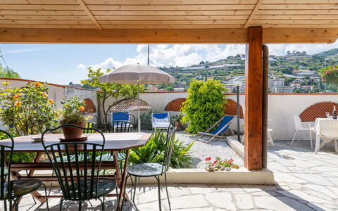 Villa Lamarmora: Property, Building, Patio, Real Estate, House, Room, Furniture, Backyard, Shade, Roof