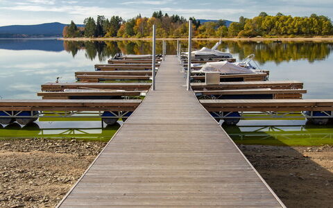Frymburk 10: Water, Body Of Water, Dock, Pier, Lake, Boardwalk, Plank, Marina, Reflection