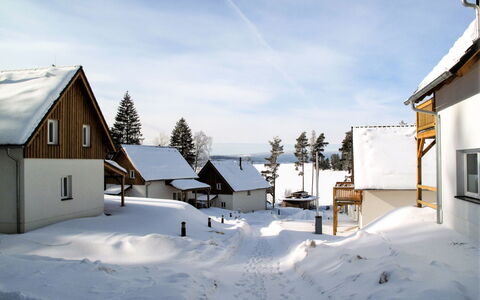 Lakeside Village 12: Cloud, Sky, Building, Window, Snow, House, Slope, Tree, Cottage, Freezing