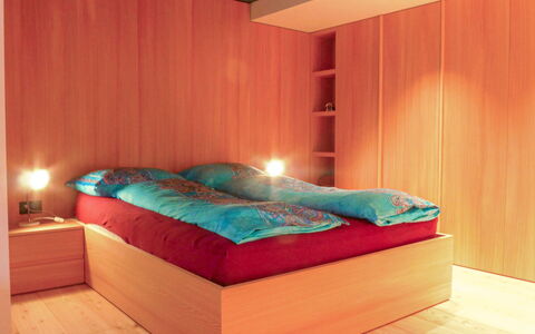 Armina: Wall, Wood, Interior Design, Bedroom, Flooring, Floor, Furniture, Orange, Room, Bed
