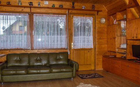 Blue: Brown, Furniture, Cabinetry, Building, Wood, Couch, Flooring, Interior Design, Living Room, Floor