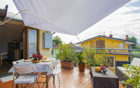 La Rondine (Luu280): Table, Furniture, Plant, Chair, Building, Flowerpot, Sky, Shade, Outdoor Furniture, Architecture