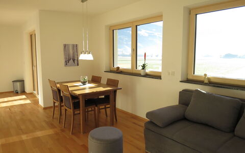 Zillertalblick: Table, Furniture, Property, Building, Window, Couch, Picture Frame, Wood, Lighting, Interior Design