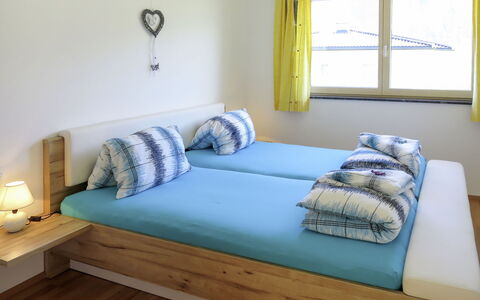 Zillertalblick: Furniture, Bedroom, Bed, Room, Property, Bed Frame, Interior Design, Mattress, Floor, Bedding