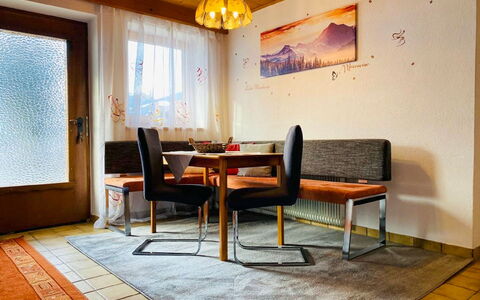 Gerlosblick: Furniture, Chair, Table, Wood, Building, Lighting, Interior Design, Floor, Flooring, Window