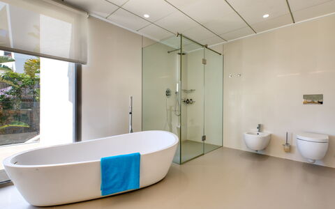 Emma on the Roc: Plumbing Fixture, Property, Bathtub, Building, Plant, Window, Interior Design, Bathroom, Door