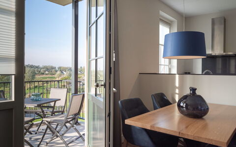 Ganuenta: Table, Furniture, Building, Chair, Window, Living Room, Wood, Door, Shade