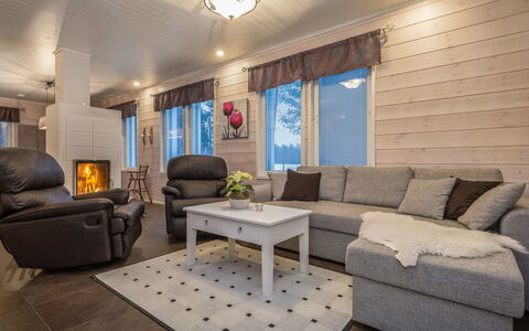 Pertunmaa 603: Furniture, Wood, Interior Design, Flooring, Couch, Living Room, Floor, Ceiling, Home, Wood Flooring