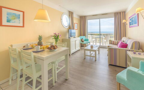 Chateau D'Olonne 649: Room, Property, Furniture, Building, Interior Design, Yellow, Table, House, Floor, Real Estate
