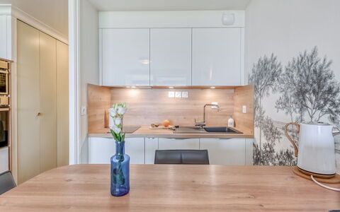 Carnac 122: Table, Cabinetry, Furniture, Building, Wood, Plant, Interior Design, Architecture, Kitchen, Living Room
