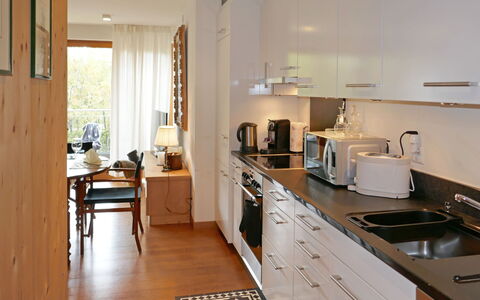 Samedan 7: Countertop, Room, Furniture, Kitchen, Property, Cabinetry, Floor, Interior Design, Sink, Building