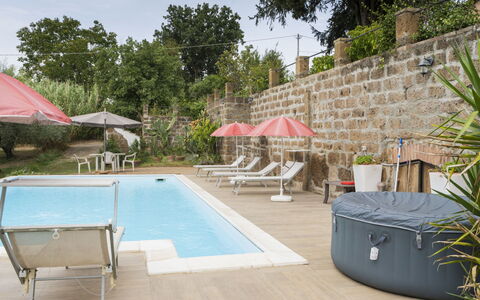 Casale ai Noccioli (Lvc165): Water, Plant, Property, Furniture, Swimming Pool, Tree, Building, Chair, Outdoor Furniture, Cloud