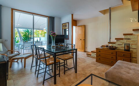 Golf: Room, Furniture, Property, Interior Design, Living Room, Building, Floor, House, Ceiling, Table