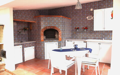Villa Di Sofia: Property, Room, Tile, Building, Brick, Interior Design, Furniture, House, Kitchen, Wall