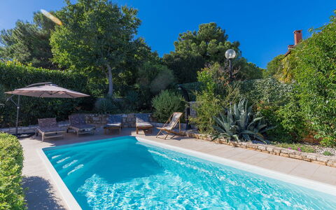 Villa Asi: Water, Plant, Sky, Property, Building, Swimming Pool, Nature, Azure, Natural Landscape, Shade