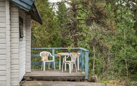 Boda Åsen Jaktstugan: Plant, Furniture, Building, Leaf, Tree, Wood, Chair, Land Lot, Natural Landscape, Grass