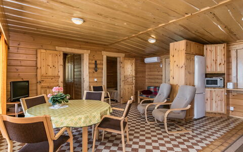 Kesäranta 7: Furniture, Chair, Outdoor Furniture, Table, Wood, Outdoor Table, Kitchen & Dining Room Table, Shade, Garden, Umbrella