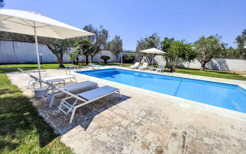 Giusy: Swimming Pool, Resort, Outdoor Furniture, Furniture, Sunlounger, Landscaping, Estate, Shade, Garden, Flagstone