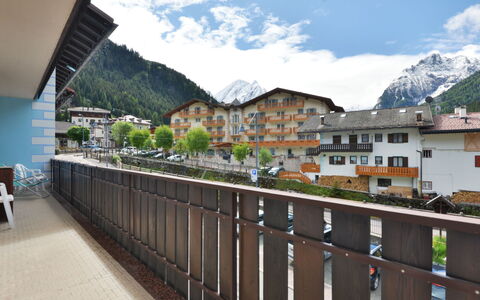 Canazei 620: Property, Town, Building, Mountain, House, Mountain Range, Architecture, Balcony, Real Estate, Residential Area