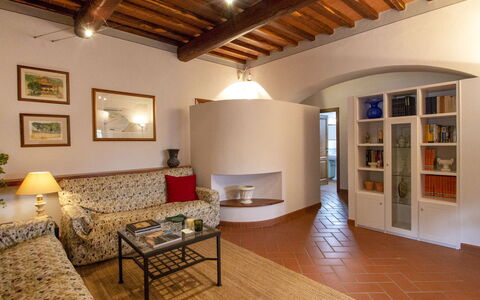 Podere: Building, Room, Ceiling, Property, Interior Design, Wood Flooring, Floor, Furniture, Hardwood, Loft