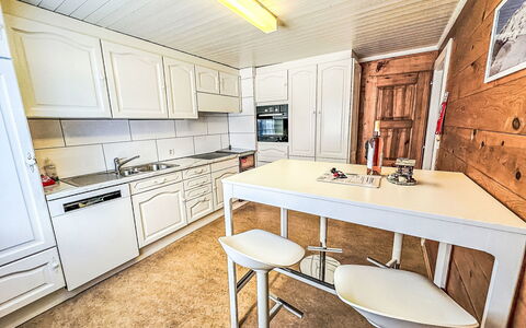 Godo: Kitchen, Flooring, Furniture, Floor, Interior Design, Countertop, Wood, Cabinetry, Kitchen Appliance, Major Appliance