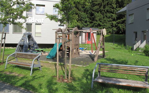 Resident Harrachov B: Garden, Backyard, Playground Slide, Lawn, Outdoor Play Equipment, Yard, Landscaping, Outdoor Furniture, Park, Outdoor Bench